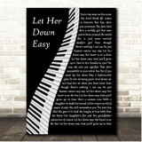 George Michael Let Her Down Easy Piano Song Lyric Print