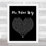 ELO Mr. Blue Sky Black Heart Song Lyric Print