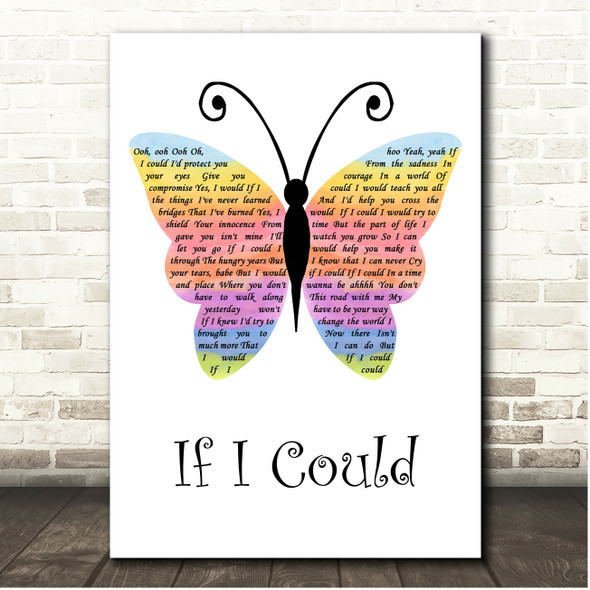 Regina Belle If I Could Rainbow Butterfly Song Lyric Print