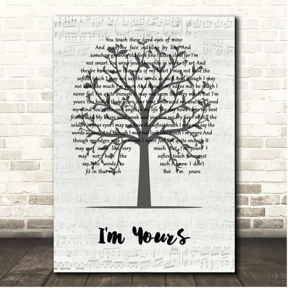 The Script I'm Yours Music Script Tree Song Lyric Print