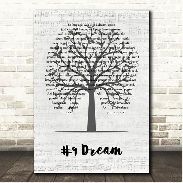 John Lennon #9 Dream Music Script Tree Song Lyric Print