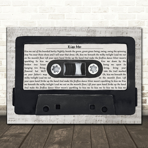 Sixpence None The Richer Kiss Me Music Script Cassette Tape Song Lyric Print