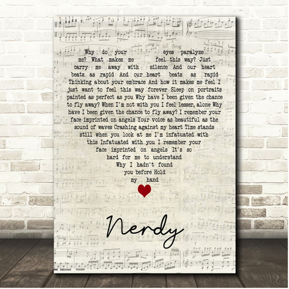 Poison the Well Nerdy Script Heart Song Lyric Print