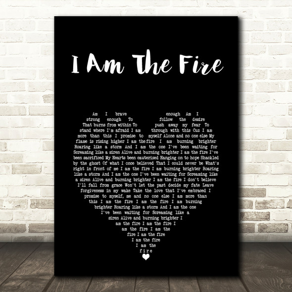 Halestorm I Am The Fire Black Heart Song Lyric Music Art Print