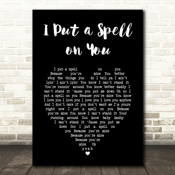 Annie Lennox I Put a Spell on You Black Heart Song Lyric Music Art Print