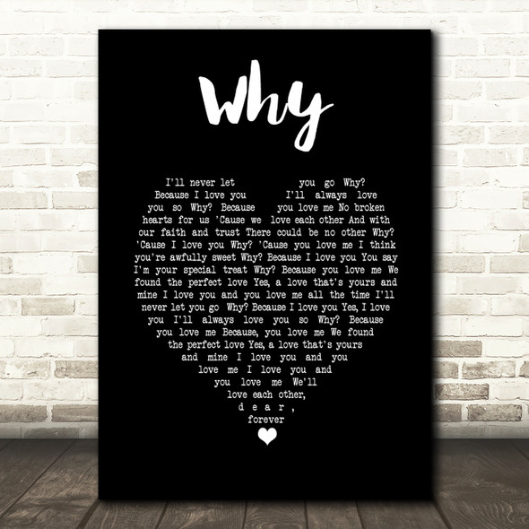 Anthony Newley Why Black Heart Song Lyric Music Art Print