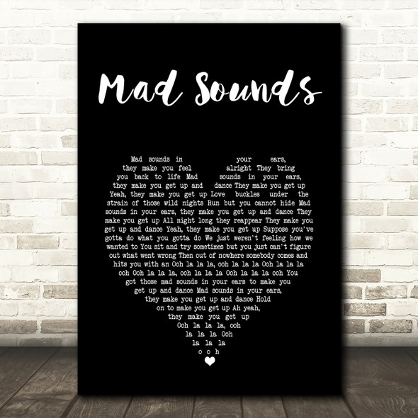 Arctic Monkeys Mad Sounds Black Heart Song Lyric Music Art Print