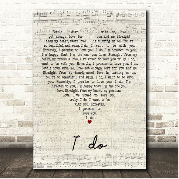 Ijahman Levi & Madge I do Script Heart Song Lyric Print