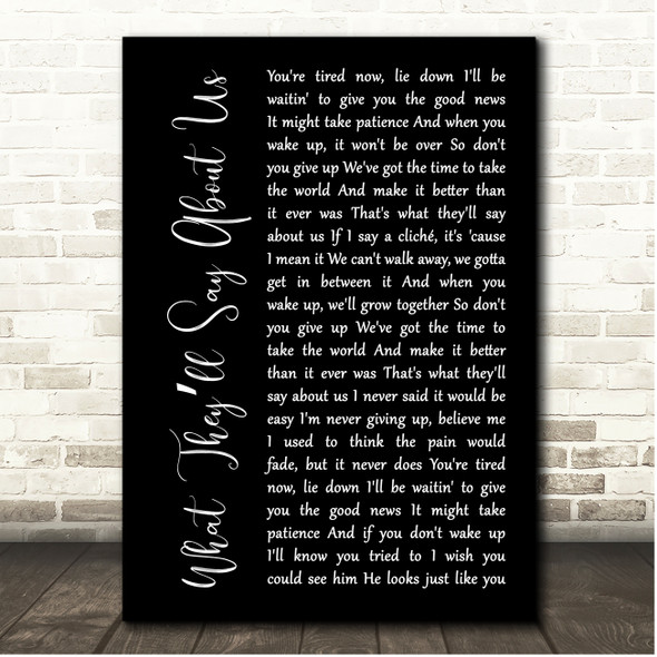 Finneas What Theyll Say About Us Black Script Song Lyric Print