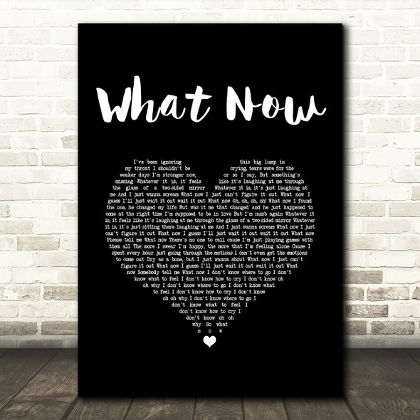 Rihanna What Now Black Heart Song Lyric Music Art Print