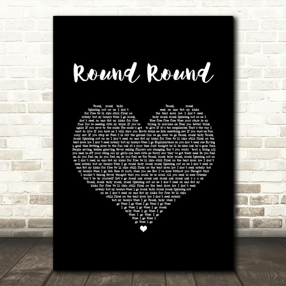 Sugababes Round Round Black Heart Song Lyric Music Art Print