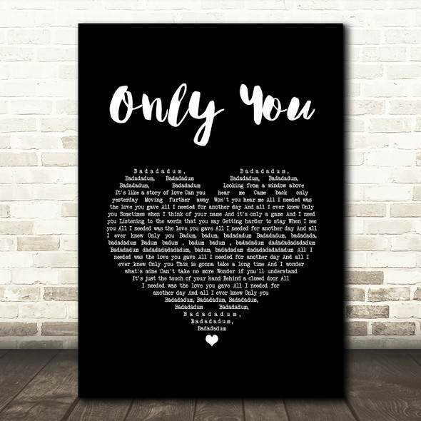 The Flying Pickets Only You Black Heart Song Lyric Music Art Print