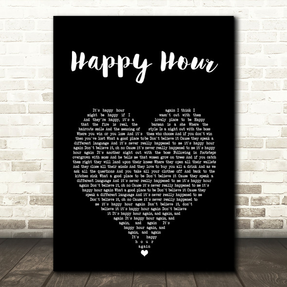 The Housemartins Happy Hour Black Heart Song Lyric Music Art Print