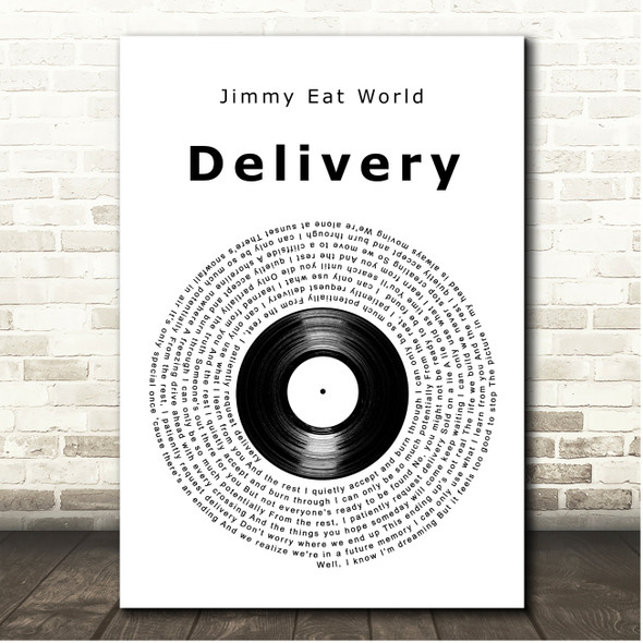Jimmy Eat World Delivery Vinyl Record Song Lyric Print
