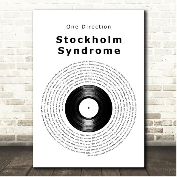 One Direction Stockholm Syndrome Vinyl Record Song Lyric Print