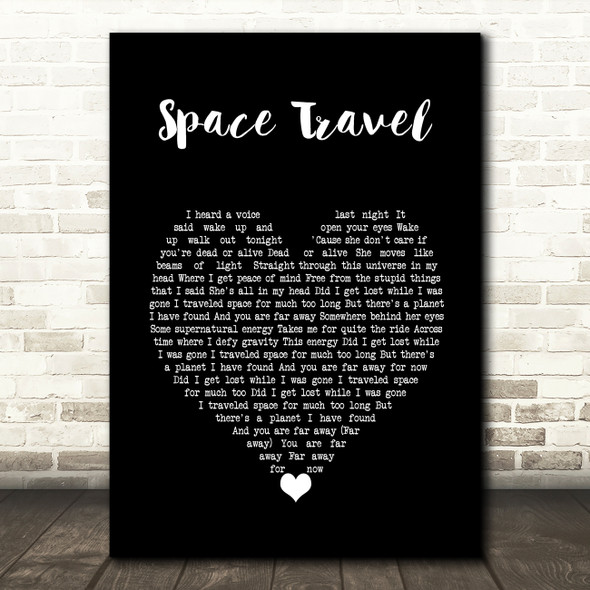 Yellowcard Space Travel Black Heart Song Lyric Music Art Print