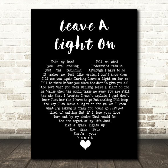 Belinda Carlisle Leave A Light On Black Heart Song Lyric Quote Music Print