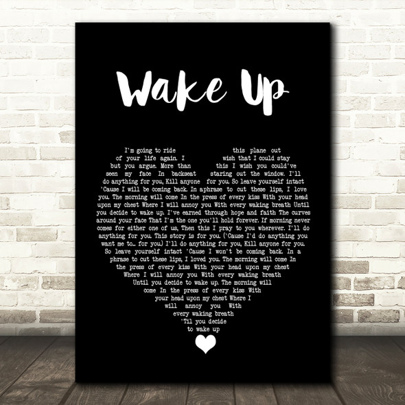 Coheed And Cambria Wake Up Black Heart Song Lyric Quote Music Print