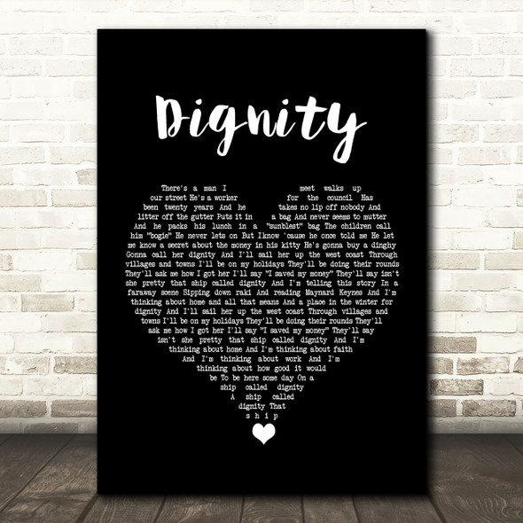 Deacon Blue Dignity Black Heart Song Lyric Quote Music Print