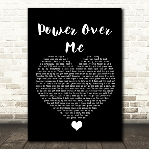 Dermot Kennedy Power Over Me Black Heart Song Lyric Quote Music Print