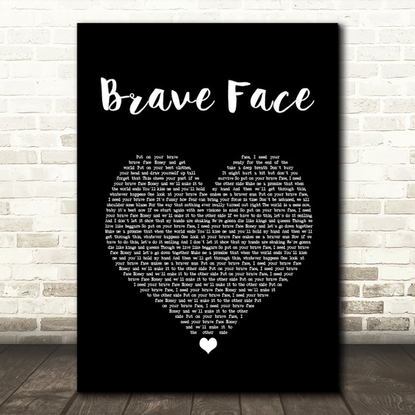 Frank Turner Brave Face Black Heart Song Lyric Quote Music Print