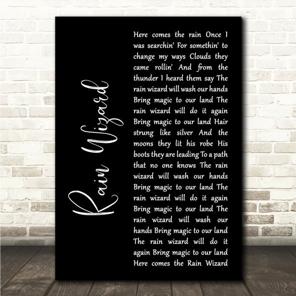 Black Stone Cherry Rain Wizard Black Script Song Lyric Wall Art Print