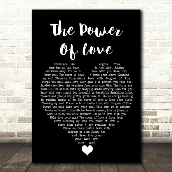 Gabrielle Aplin The Power Of Love Black Heart Song Lyric Quote Music Print