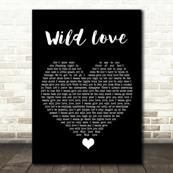 James Bay Wild Love Black Heart Song Lyric Quote Music Print