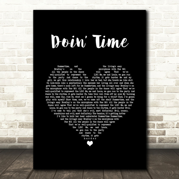 Lana Del Rey Doin' Time Black Heart Song Lyric Quote Music Print