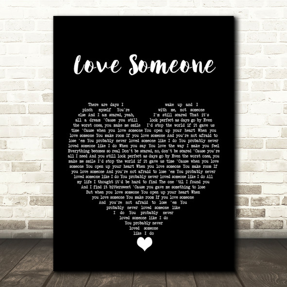 Lukas Graham Love Someone Black Heart Song Lyric Quote Music Print