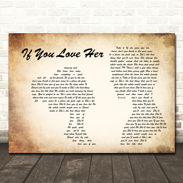 Forest Blakk If You Love Her feat. Meghan Trainor Man Lady Couple Song Lyric Wall Art Canvas Framed Print