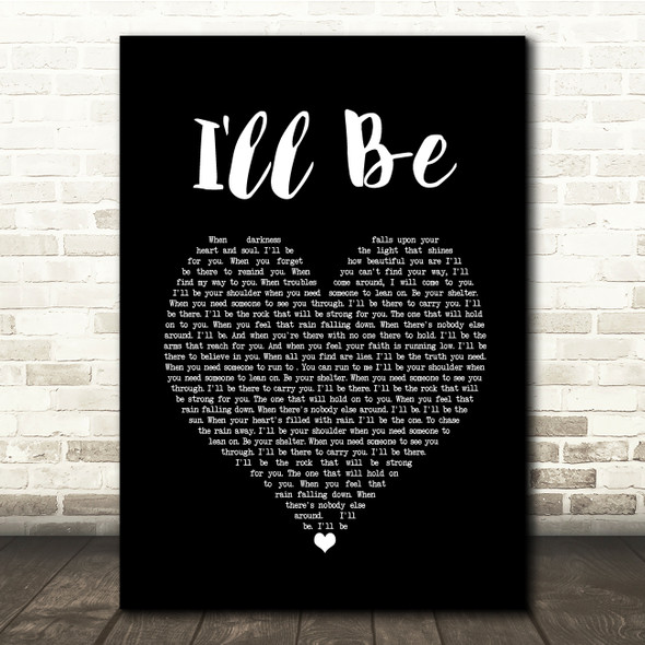 Reba McEntire I'll Be Black Heart Song Lyric Quote Music Print