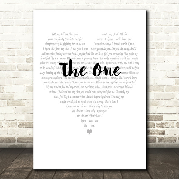 Kodaline The One Simple Heart Pale Grey Song Lyric Wall Art Canvas Framed Print