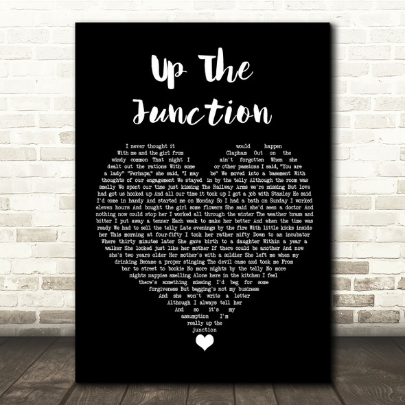 Squeeze Up The Junction Black Heart Song Lyric Quote Music Print