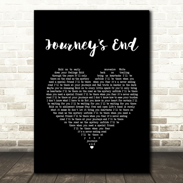 Steve Harley Journey's End Black Heart Song Lyric Quote Music Print