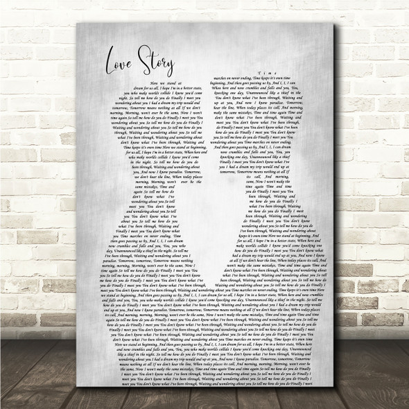 Layo & Bushwacka! Love Story Two Men Gay Couple Wedding Grey Song Lyric Wall Art Canvas Framed Print