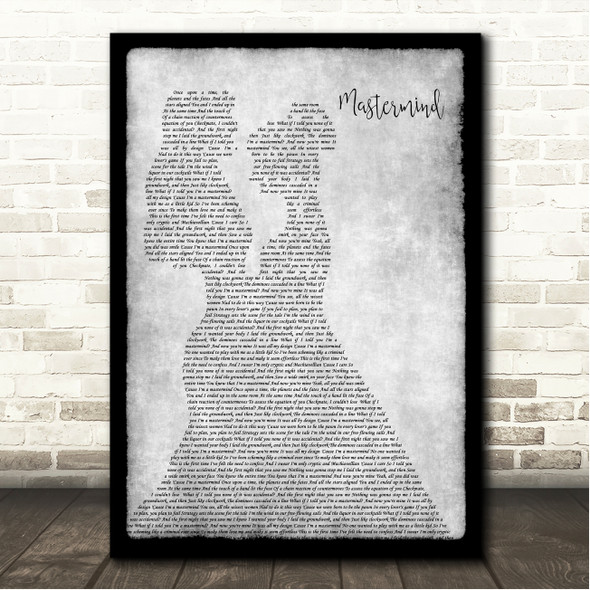 Taylor Swift Mastermind Lesbian Couple Two Ladies Dancing Grey Song Lyric Wall Art Canvas Framed Print