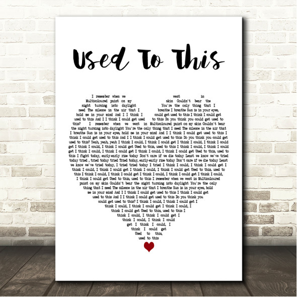 Wilkinson & Issey Cross Used To This White Heart Song Lyric Wall Art Canvas Framed Print