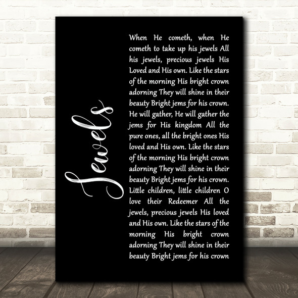 Alison Krauss and the Cox Family Jewels Black Script Song Lyric Print