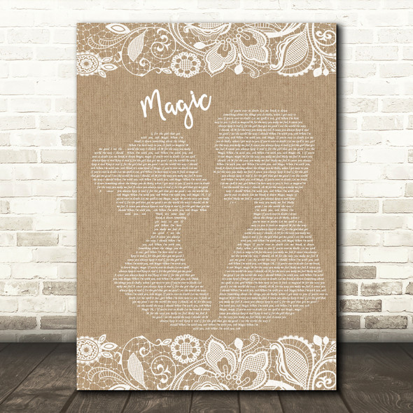Craig David Magic Burlap & Lace Song Lyric Print