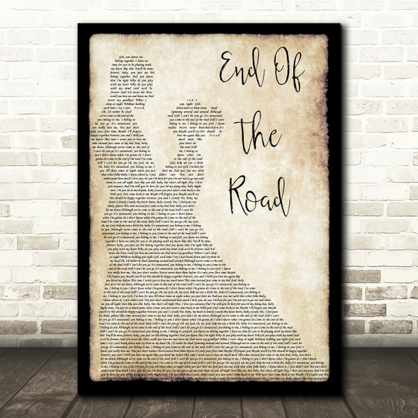 Boyz II Men End Of The Road Man Lady Dancing Song Lyric Quote Print