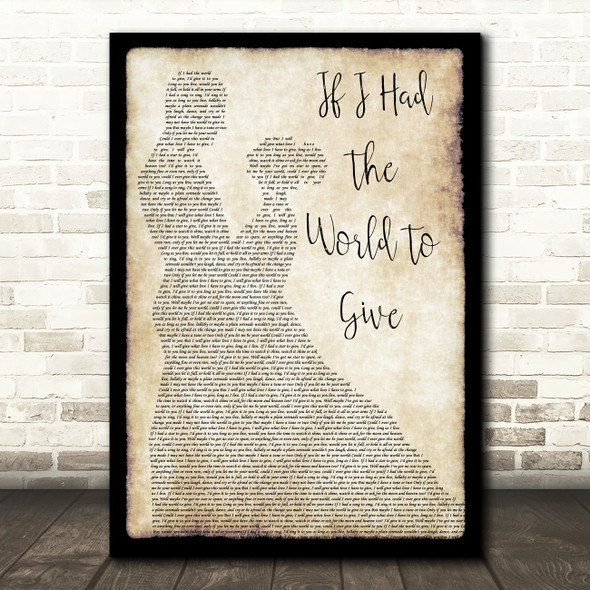 Grateful Dead If I Had The World To Give Man Lady Dancing Song Lyric Quote Print