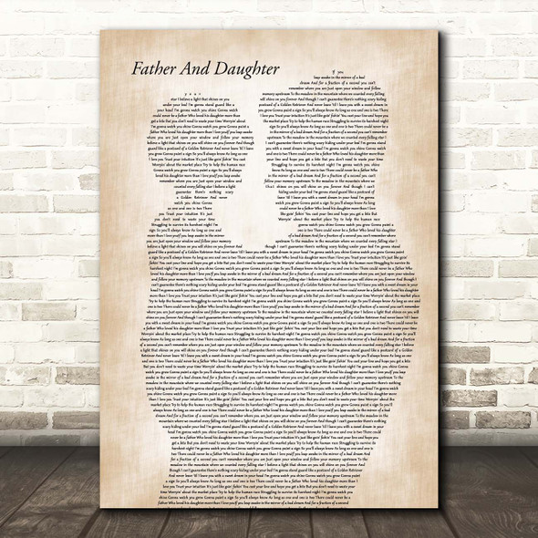 Paul Simon Father And Daughter Father & Child Song Lyric Print