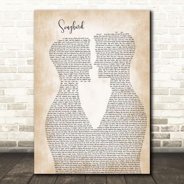 Fleetwood Mac Songbird Two Men Gay Couple Wedding Song Lyric Music Art Print