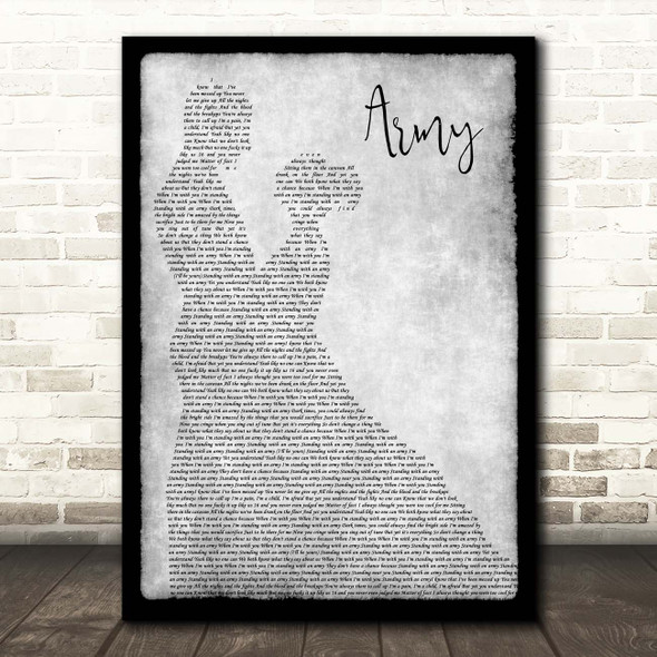 Ellie Goulding Army Grey Man Lady Dancing Song Lyric Print