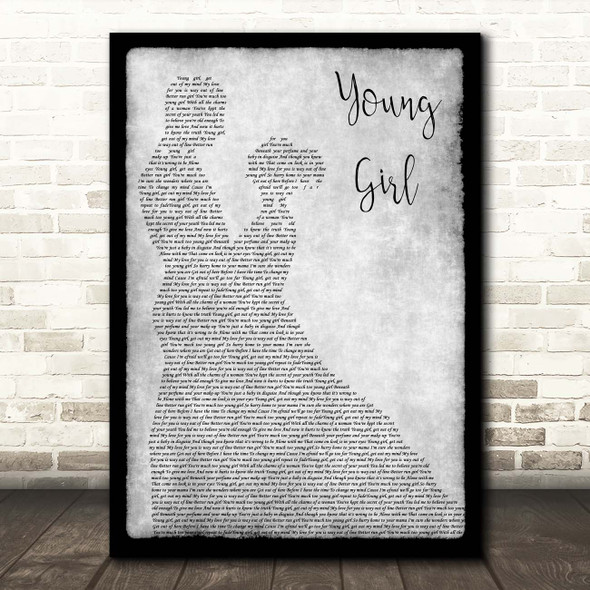 Gary Puckett & The Union Gap Young Girl Grey Man Lady Dancing Song Lyric Print