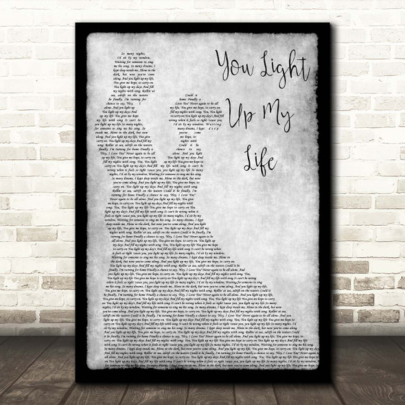 LeAnn Rimes You Light Up My Life Grey Man Lady Dancing Song Lyric Print