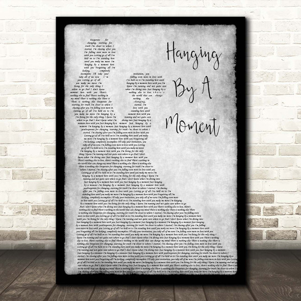Lifehouse Hanging By A Moment Grey Man Lady Dancing Song Lyric Print