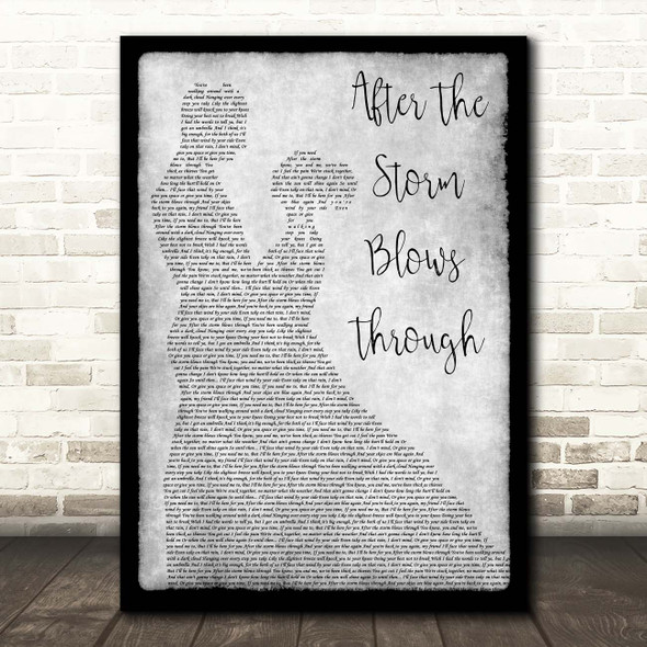Maddie & Tae After The Storm Blows Through Grey Man Lady Dancing Song Lyric Print