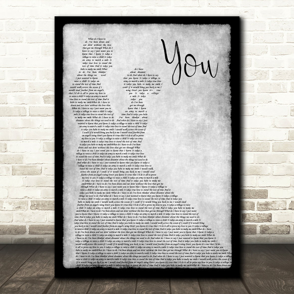 Black Stone Cherry You Grey Man Lady Dancing Song Lyric Wall Art Print